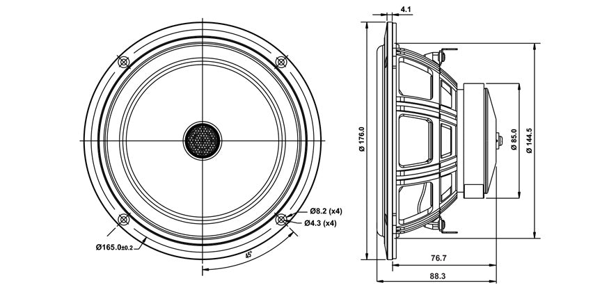 6" SB16PFCR25-4-COAX