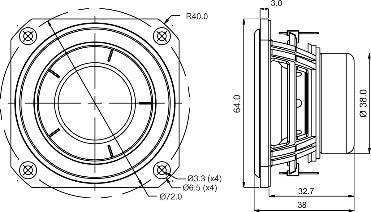 【SB ACOUSTICS】SB65WBAC25-4　 64mm ALUMINUM CONE FULLRANGE 4OHM-2